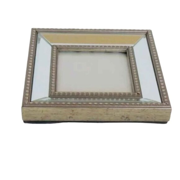 Mirrored Glass Picture Frame 4"x4" Glam Design - Picture 5 of 5